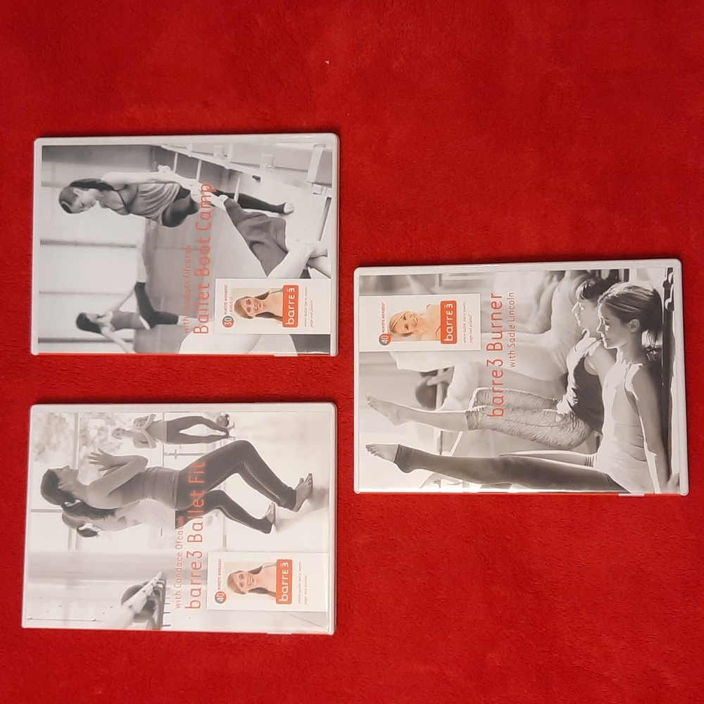 3 - Barre3 workout DVD's.